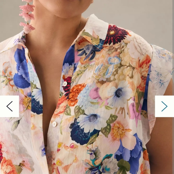 Maeve High-Low Floral Dress, 2X - Picture 4 of 11